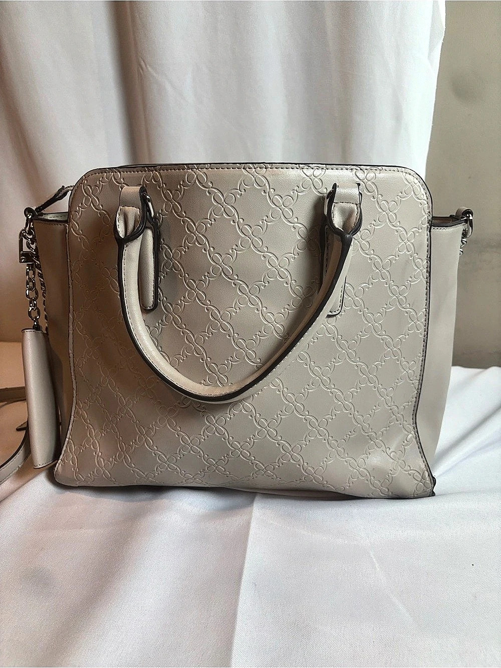 Nine West Monogram Satchel in White